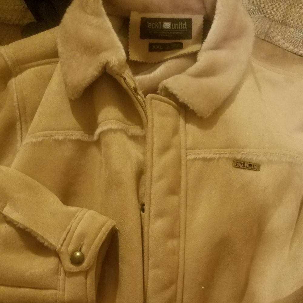 Mens Ecko Unlimited XXL Suede Coat